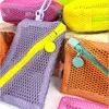 Lightweight Mesh Zipper Bags Portable Space Saving Travel Toiletry Pockets Rotary Hook Large Capacity Mini Makeup Pouch Home 5