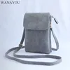 WANAYOU Single Shoulder Leather Bags, Crossbody Mini Small Bag Multi Compartment  Wallet, Solid Fashion Coin Bags 1