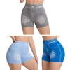84429-a9eaf1.jpg Lot de 3 shorts en jean imitation pour femme, pour fitness, course, sport, gym, entraînement, avec effet froncé aux fesses, leggings de yoga sans couture, culottes gainantes