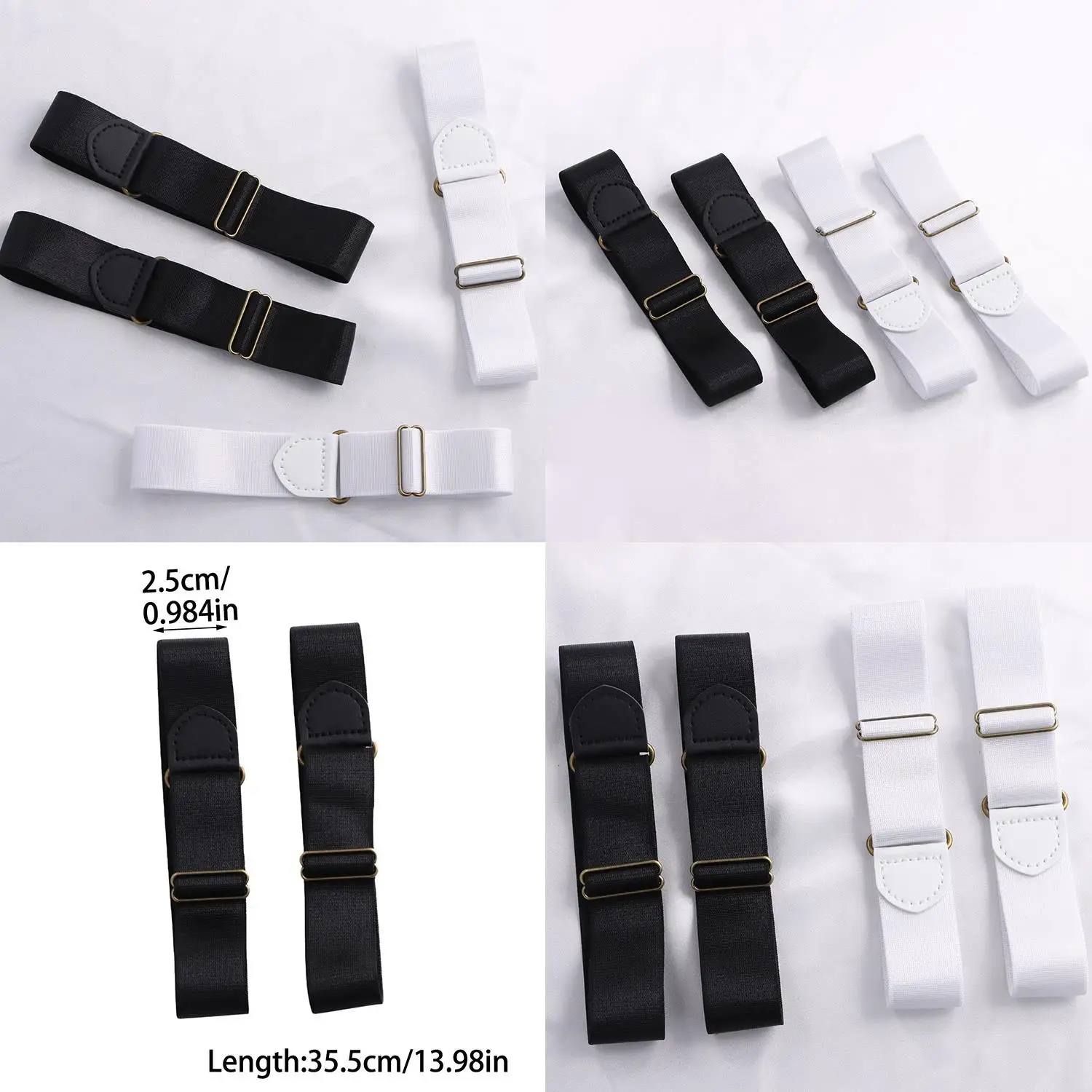 Adjustable Elastic Armband Sleeve Holders for Men and Women - Fashionable Accessory for Parties and Weddings (1 Pair)