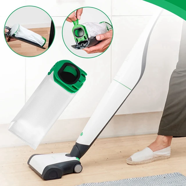 FINDIR Lot de 12 Sacs d'Aspirateur pour Vorwerk VB100 Kit Sac Aspirateur en  non-tissée avec 4 Filtre moteur et 2 brosses à dents, Sac À Poussière de  Rechange compatible pour Vorwerk Aspirateur 