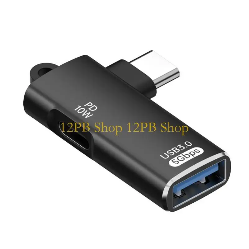 12PB 고속 USB C-USB A OTG 어댑터 변환기(태블릿 전화 노트북에 적합한 최대 100W 전원 공급 장치 빠른 충전 포함)