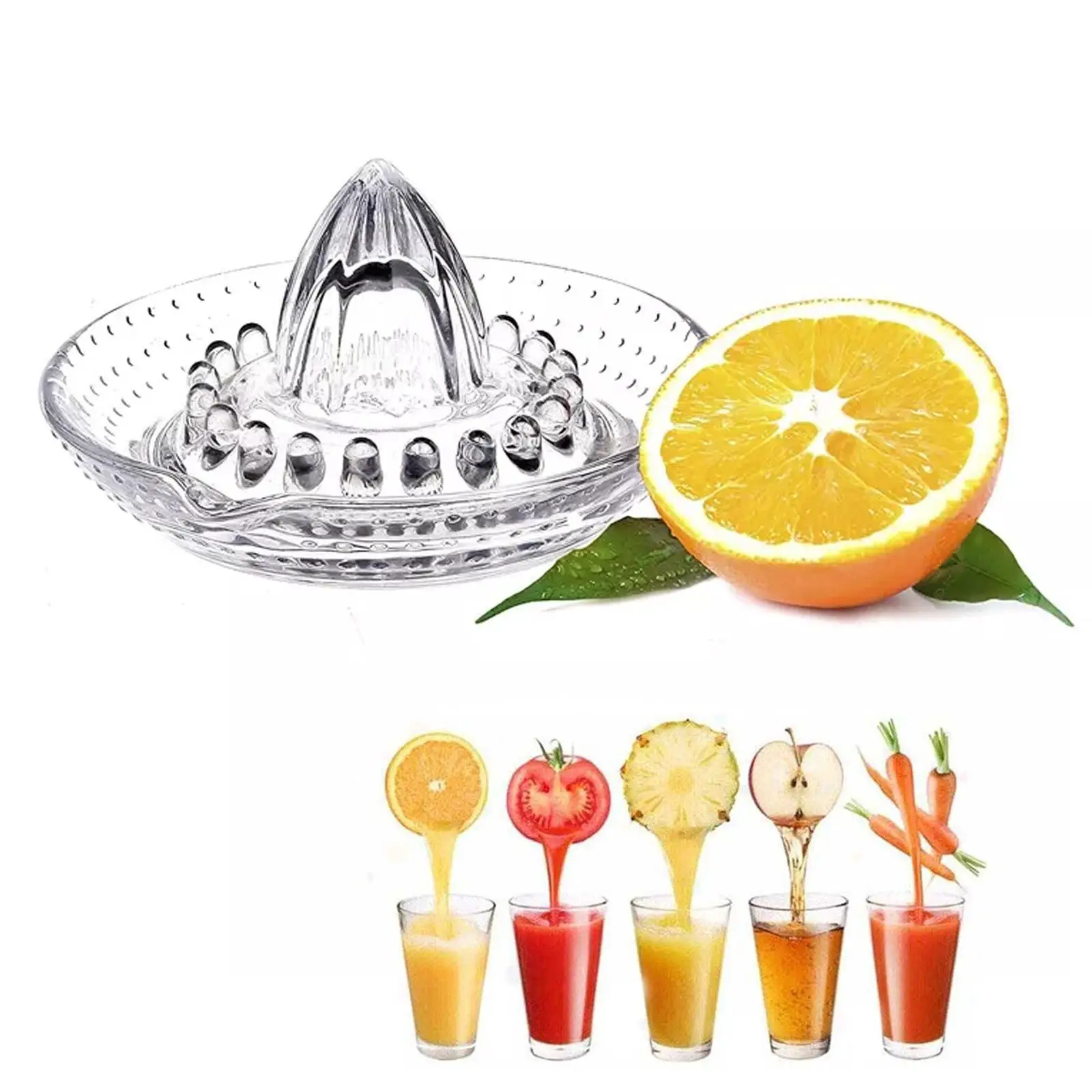 JapaneseJuicerHandholdOrangeLemonJuiceMakerGlassManualSqueezer