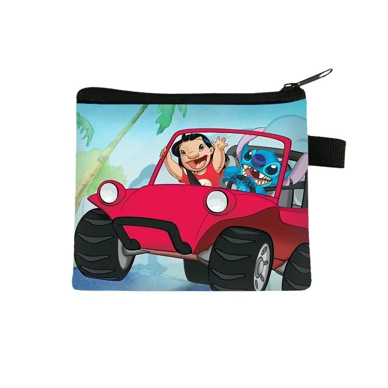 Disney Cute Stitch borsa da donna per bambini Cartoon Stitch Print Mini Card Bag portamonete borsa per il cambio di grande capacità regalo