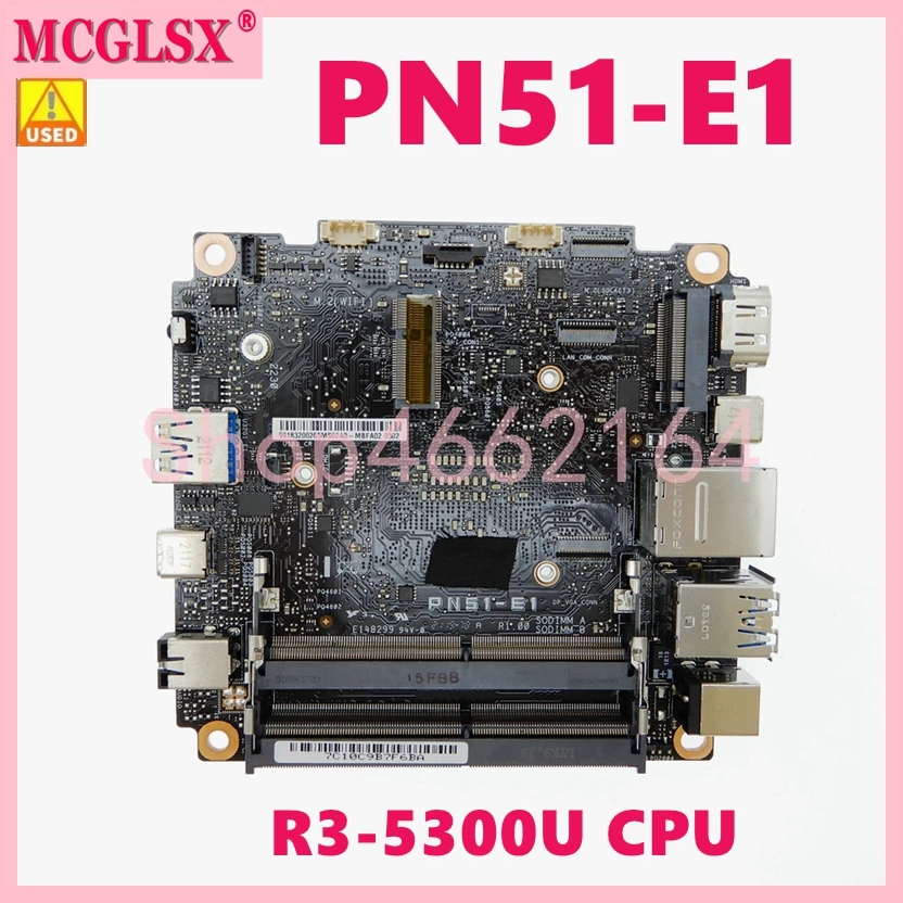 PN51 E1 Com R3 5300U Placa mãe CPU Para Asus PN51 PN51E1 PN51E1AR58E