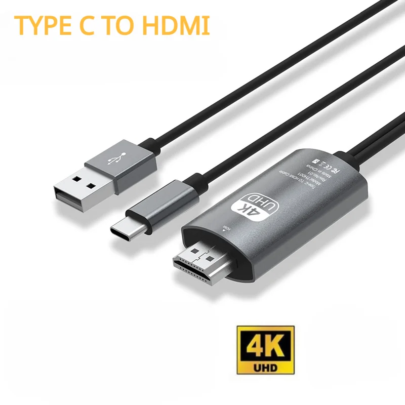 kokain Antagelse Individualitet Type-C to HDMI+USB Charging Projection Cable Mobile Phone Connection TV  Projection Cable 4K High-Definition Adapter Cable - AliExpress