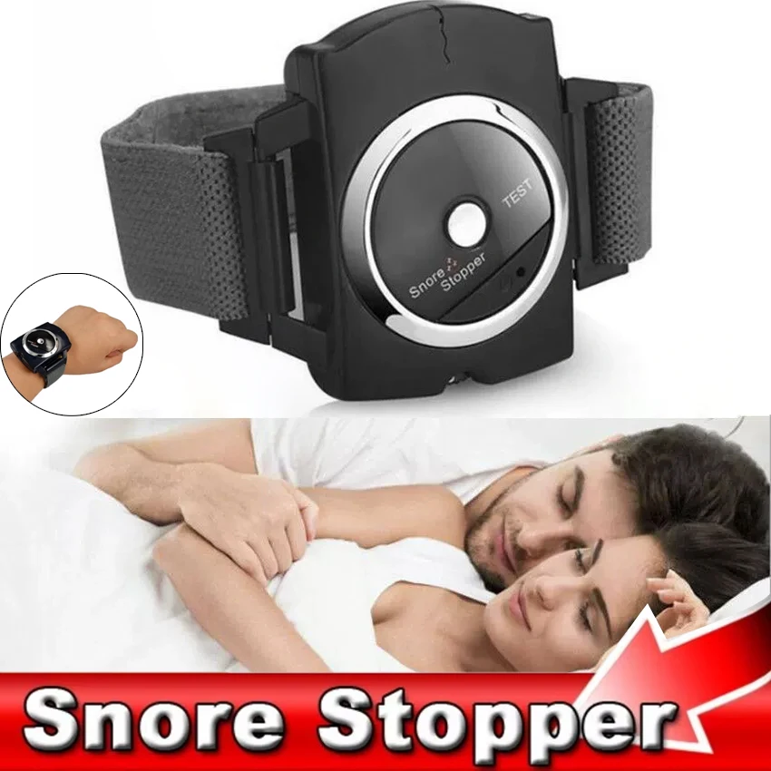 Snore Blocker Stopper Infrared Wrist LED Electronic Snore Stop Snore-ceasing Equipment Cessation Cure Solution Sleep Night Guard Stop Snoring Sleep Aid Instrument