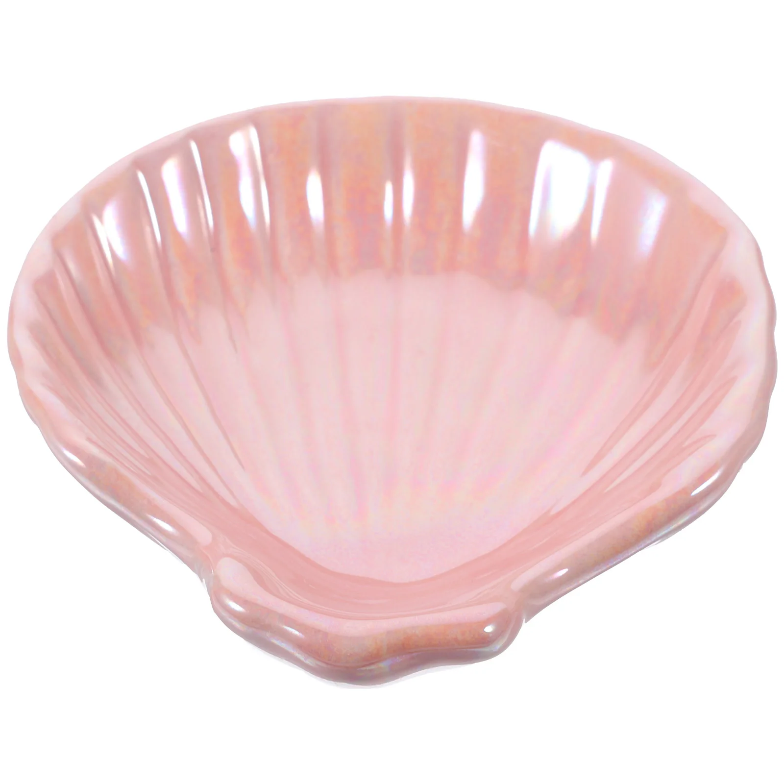 

Shell Jewelry Plate Earring Holder Dish Organizer Show Rack Tray Desktop Ceramic