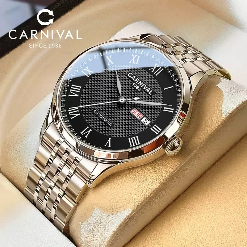 

Carnival Imported Movement MIYOTA Mechanical Watch for Men 316L Steel Sapphire Automatic Business Mens Watches Top Brand Luxury