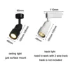 5/7/10/12W 8 to 60 Degree Beam Angle Adjusted Zoomable LED Track Light, Black Narrow Beam Ceiling Zooming Spot Picture Lighting 2