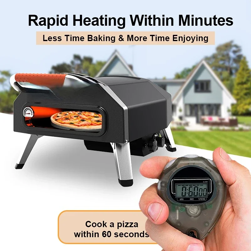 Home high quality automatic portable gas oven pizza ovens for sale