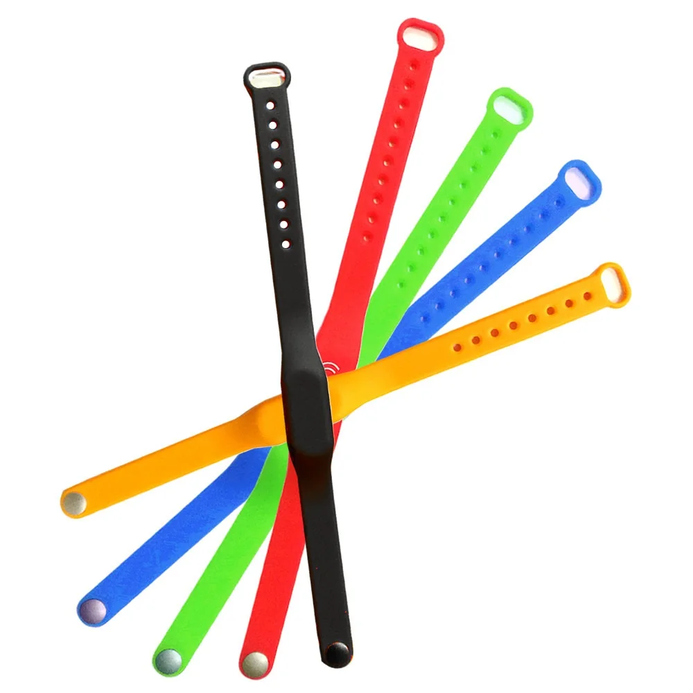 5-Pack Waterproof NFC Rewritable Wristbands with Changeable RFID Smart Chips