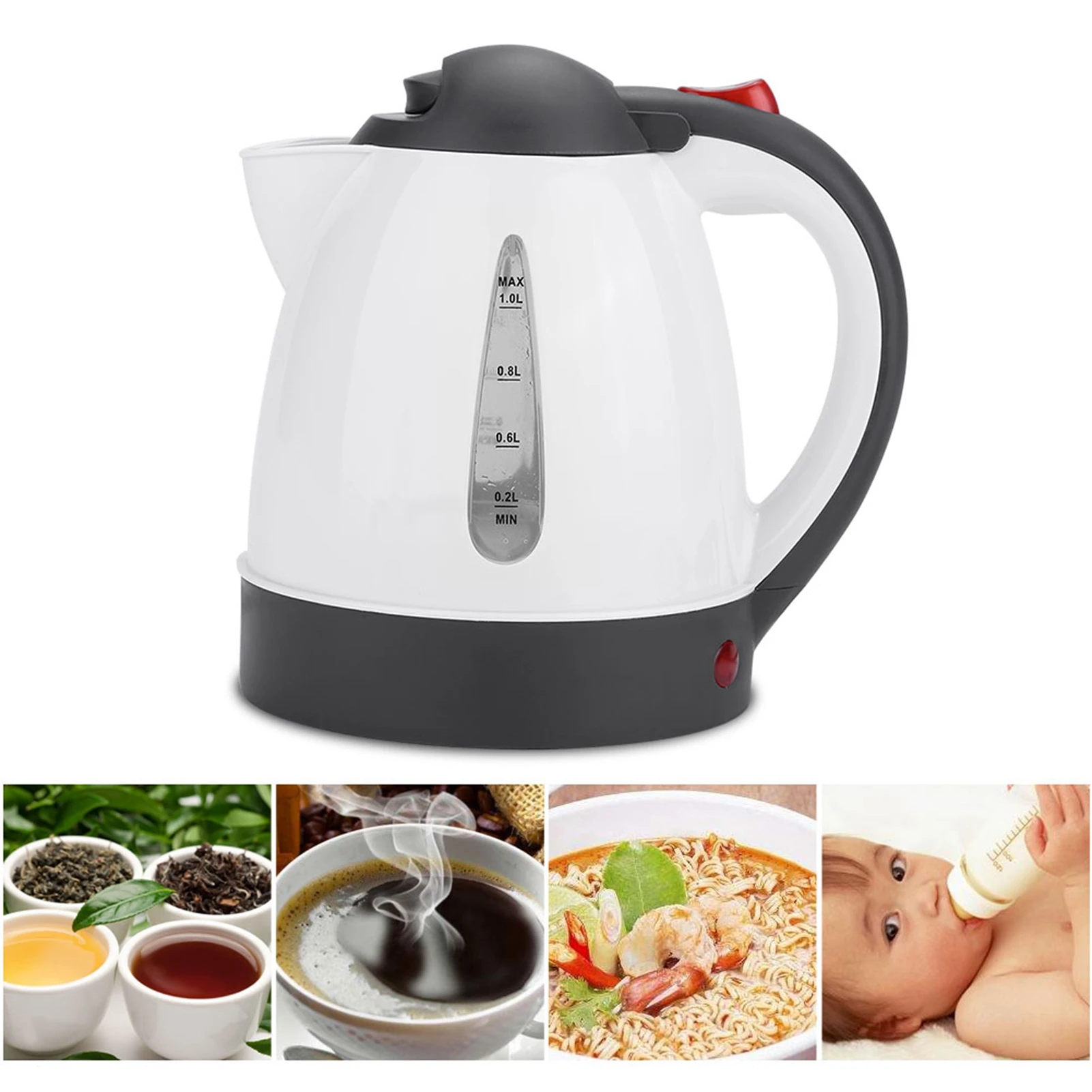 Stainless steel kettle 24V 1000ml Car Kettle Water Heater for Tea Coffee Making