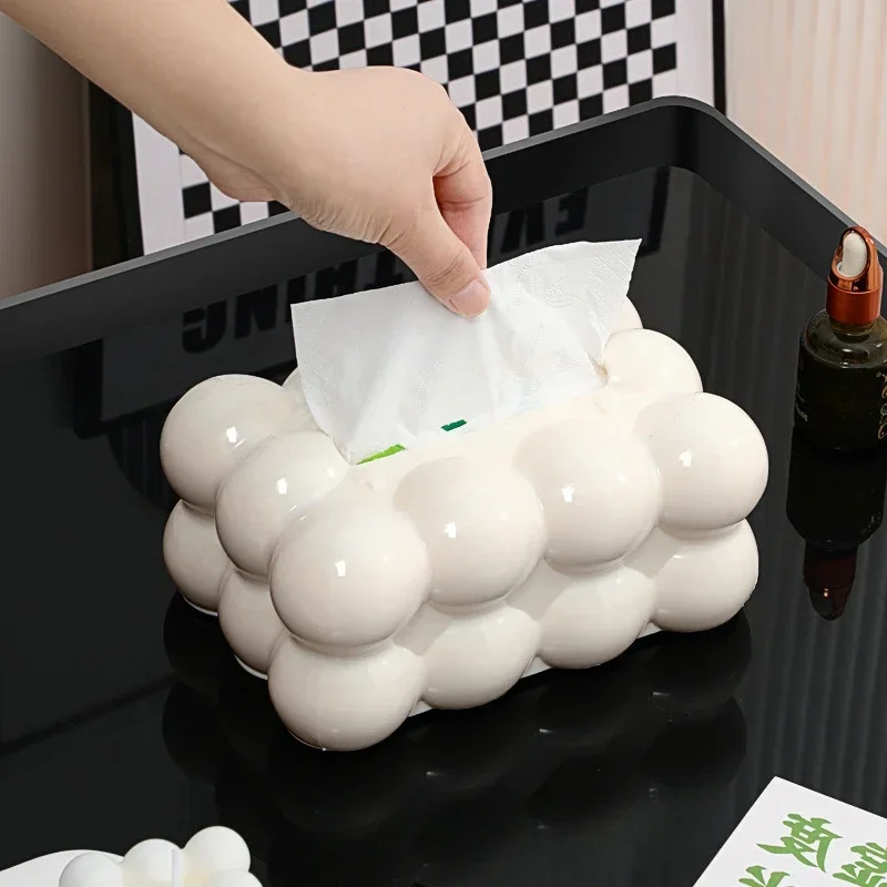 Cloud Design Tissue Boxes Storage Napkin Holder Paper Case Organizer Ornament Craft Desktop Tissue Holder Kitchen Tissue Box 3