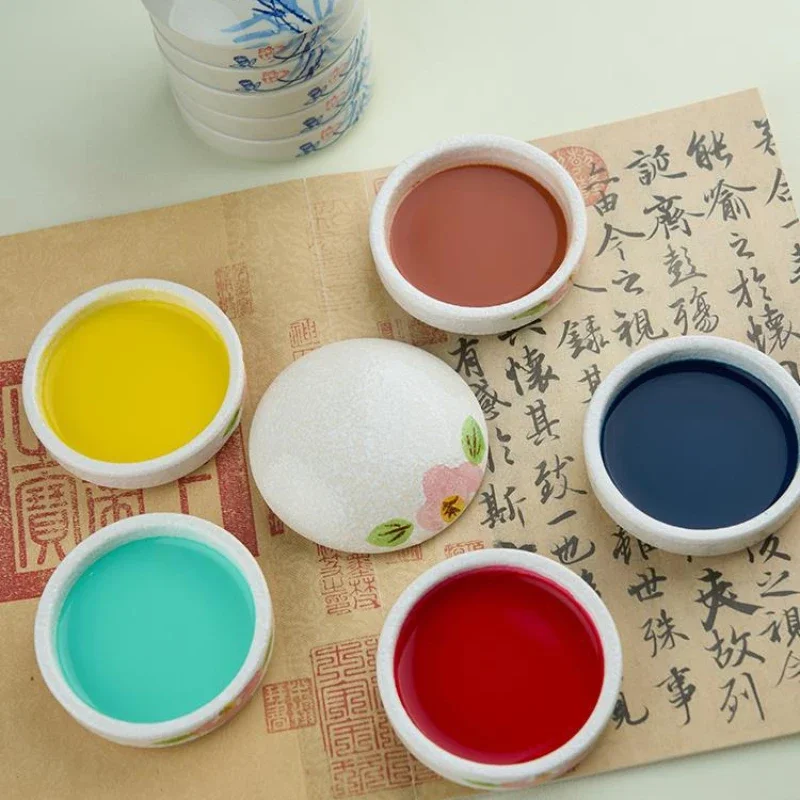 Paleta Pintura Bandeja De Pintura Redonda De Cerámica - Paleta Para Acuarela, Óleo Y Acrílico, Ideal Para Artistas Paleta Acuarela Ceramica