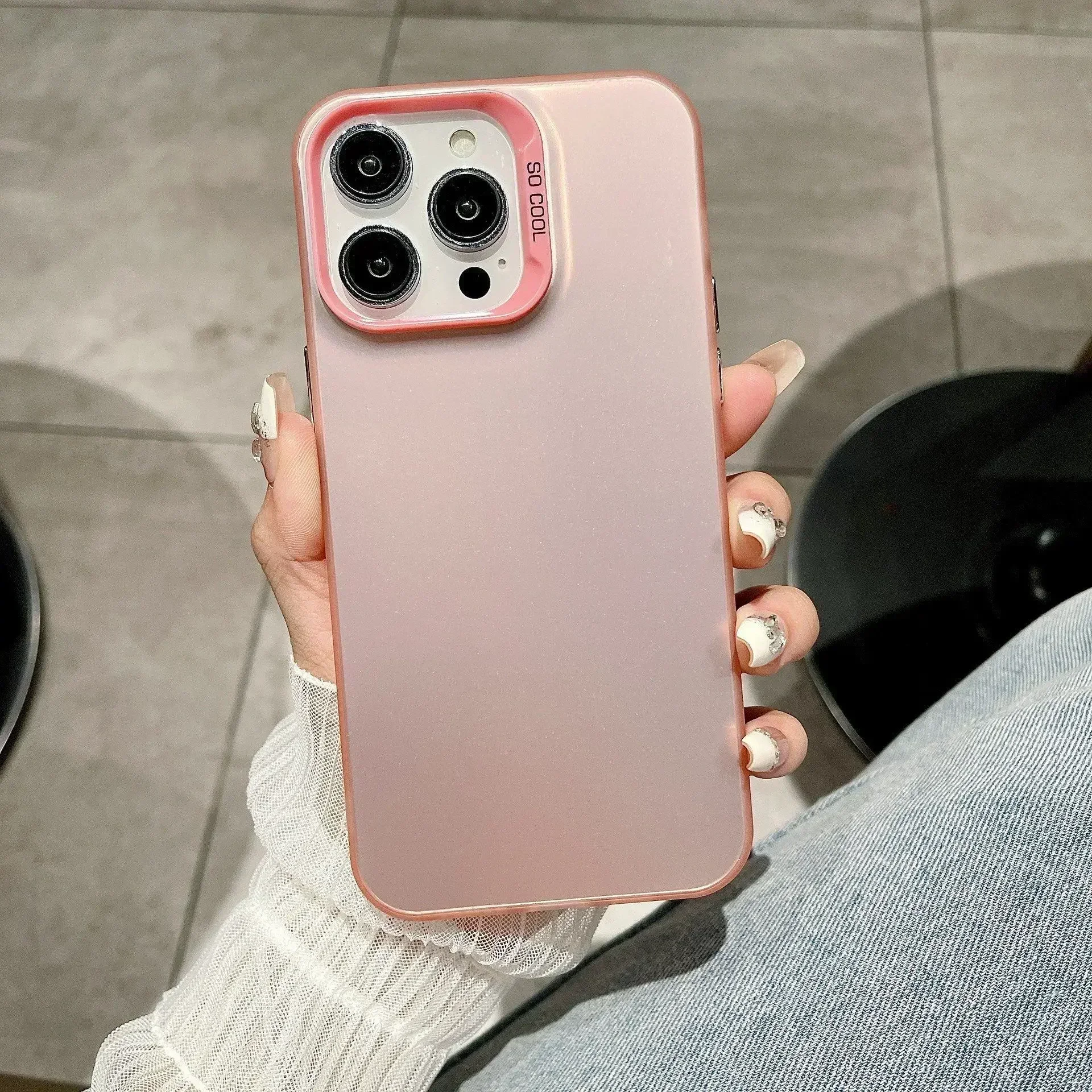 Electroplate Silver Shockproof Phone Case with IMD Technology