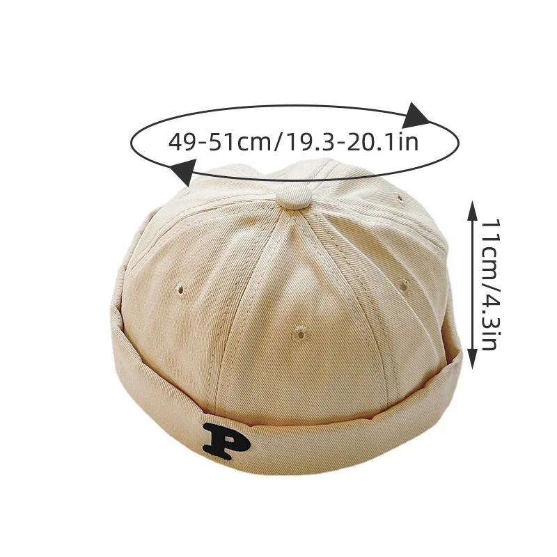 Kids Melon Skull Beanie - Solid Color Brimless Hat for Boys  Girls