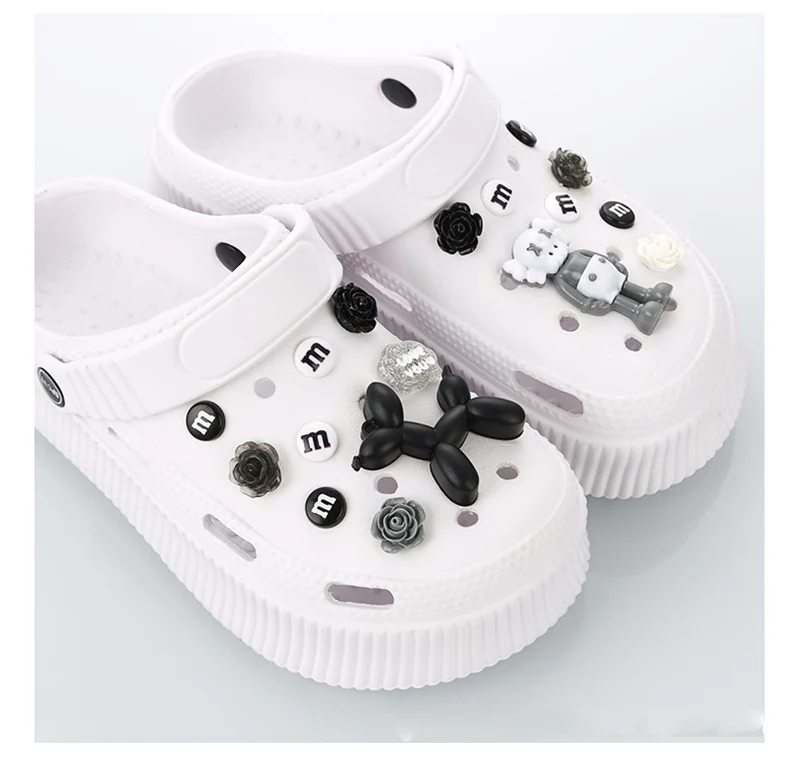 17-teiliges Schuh-Charm-Set zum Selbermachen, modische Garten-Schuhdekorationen, abnehmbare Cartoon-Form, EVA, Strand-Sandalen, Zubehör, Urlaubsgeschenk – Detail 5