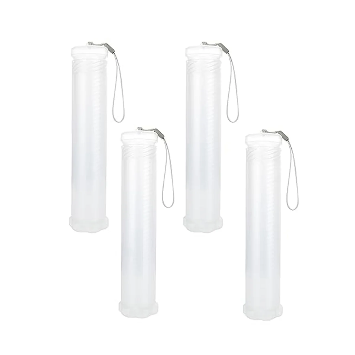 

4 Pack Extendable Plastic Paint Brush Case, Clear Long Paint Brush Holder Tube, Storage Pencil