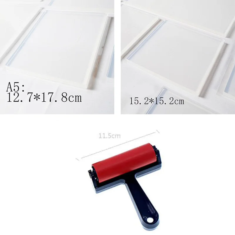 5x7 Inch Gel Printing Plate With Roller Brush - Reusable Monoprinting Kit For Beginners & Artists