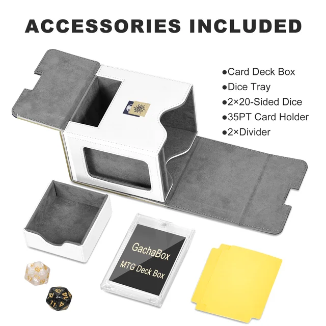 mtg card tray Amazon.com: Kabinka Card Deck Box for MTG Commander, Holds 400+  Double-Sleeved Cards, 5 IN 1 Detachable Card Case with Dice Tray, Fits  Magic/TCG Cards, 4 Magnetic Card Holders & Dividers (Black) : main image 0