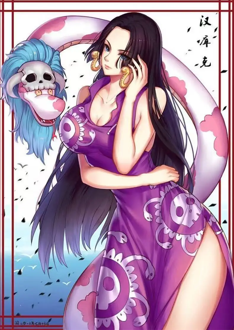 One Piece: Boa Hancock | Purple Snake-themed Dress Cosplay Costume Set 20 One Piece Boa Hancock Purple Snake-themed Dress Cosplay Costume