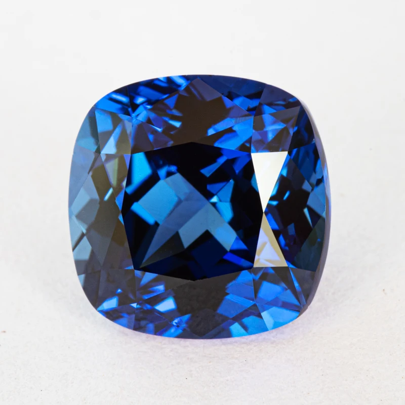 

Lab Grown Sapphire Square Cushion Shape Royal Blue Color Gemstone for Charms Diy Jewelry Making Ring Selectable AGL Certificate