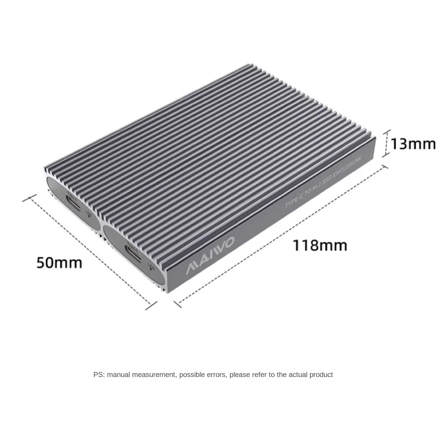 MAIWO 10Gbps Ssd Nvme M.2 Case Support Dual Bay M.2 NVMe SSD Disk Tool Free Hard Disk External Nvme Enclosure for Pc Laptop
