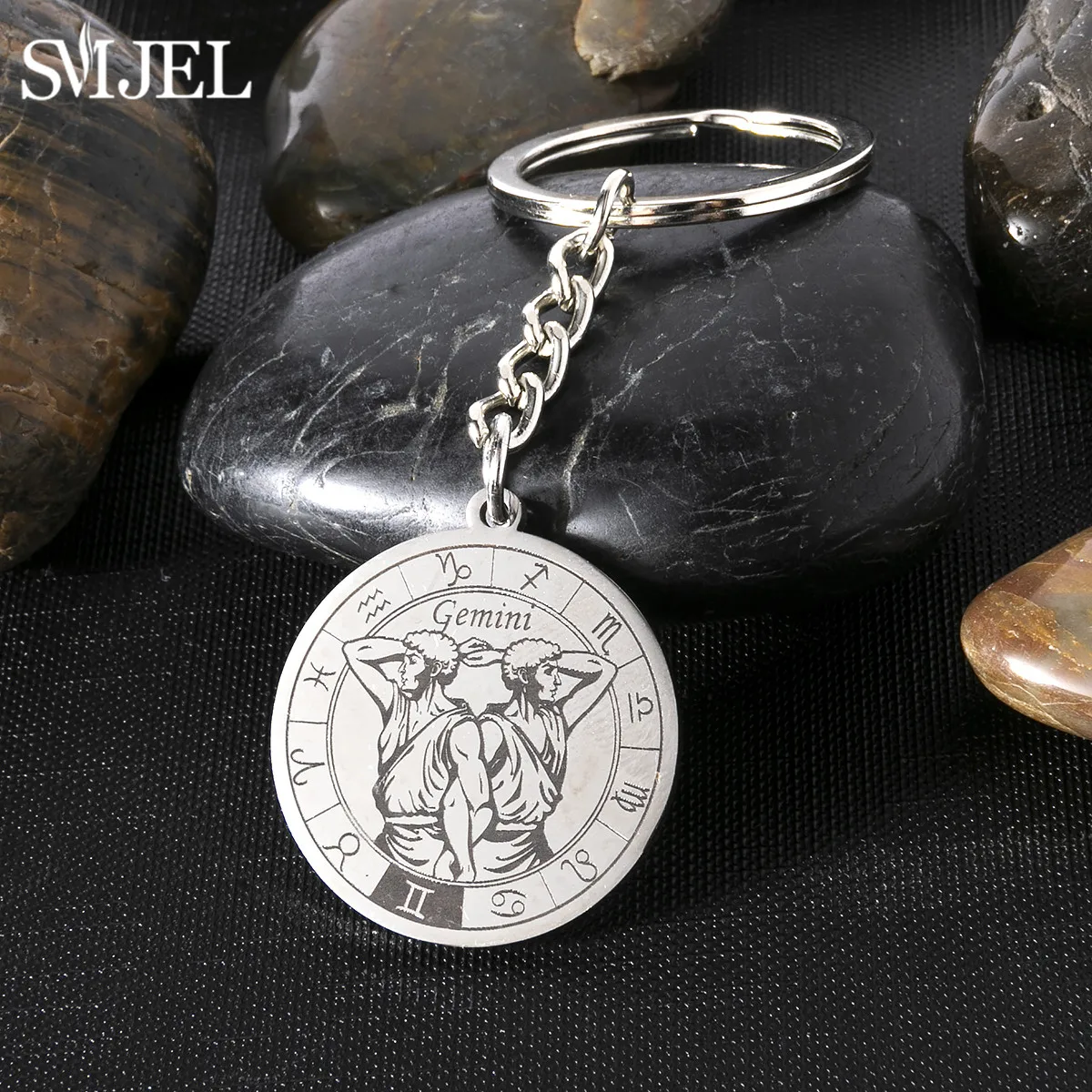 Creative Constellation Jewelry Key Ring 12 Zodiac Sign Keychain