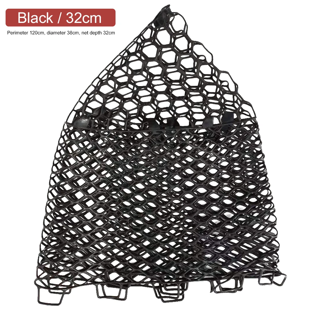 Replacement Collapsible Fishing Nets Rubber Mesh Fish Catch Trap Landing  Dip Net