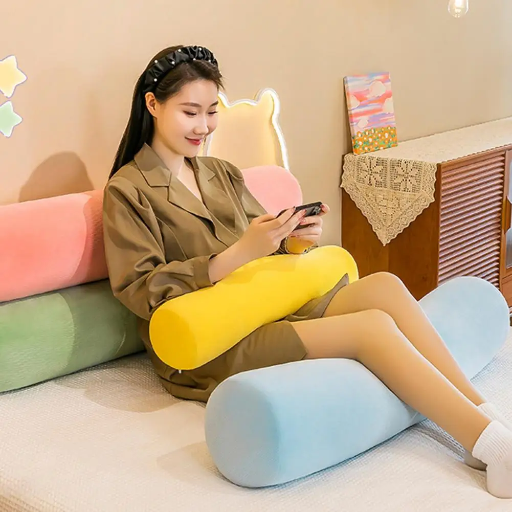 Fashion Cylindrical Pillow Skin-kindly Stuffed Pillow Toy Plushies Columnar Plush Pillow Stuffed Doll Toy  Decoration