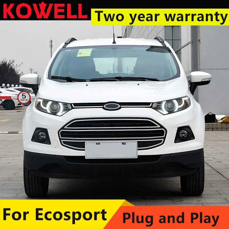 

Фары для Ford Ecosport 2013-2017, автомобильные светодиодные фары DRL Hella 5, ксеноновые линзы Hid H7 Ecosport, автомобильные аксессуары