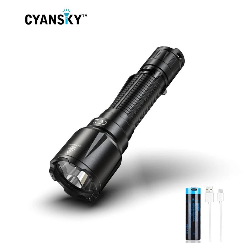 Cyansky linterna táctica K3, de aluminio, alta potencia, Led, luz fuerte,  reflejos, 1600 lúmenes, foco portátil| | - AliExpress