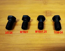 Black Single Banjo Bolt with Versatile Threading Options (M10x1.25)