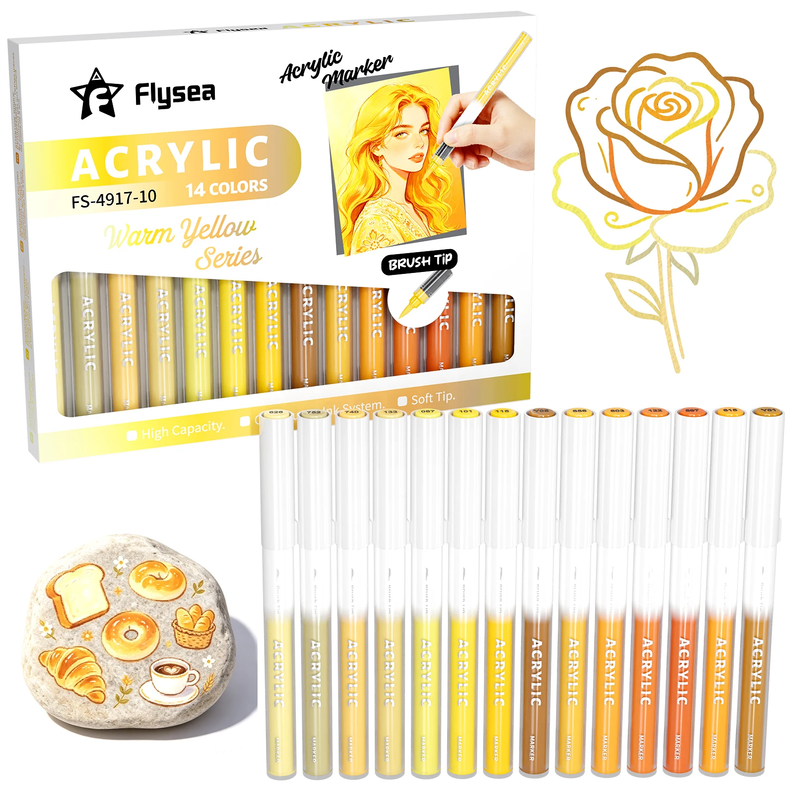 Vibrant Multi-Color Dual-Tip Acrylic Paint Markers