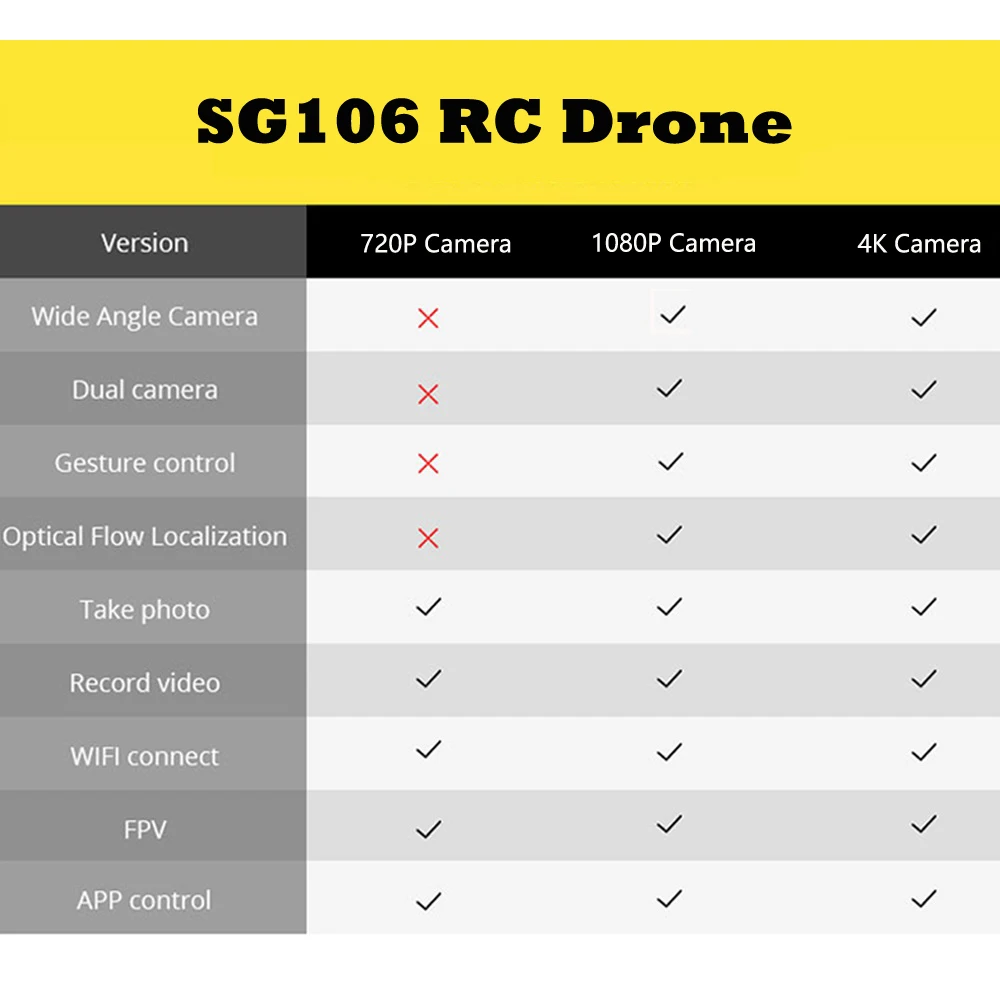 SG106 WiFi 4K Camera Optical Flow 1080P HD Dual Camera Aerial Video RC Quadcopter Aircraft Quadrocopter Toy images - 6