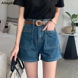 Denim Shorts Women Casual Simple Harajuku Female Vintage High Waist New Summer All-match Loose Korean Style Prevalent Comfort