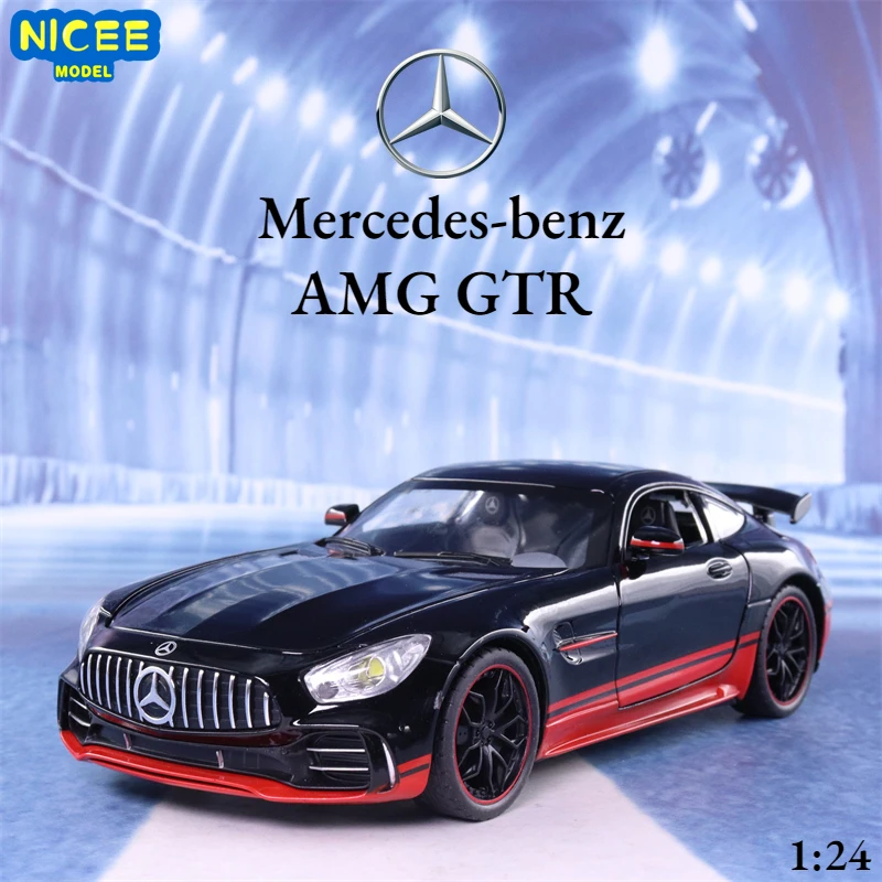 1:24 Mercedes-Benz AMG GTR Samurai Special Edition Children's Toy Simulation Alloy Sports Car Model Presents Boy's Gift A84