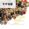 Hot sale Tungsten Slotted Beads 50PCS 1.5-5.5mm Fly Fishing Trout Perch Panfish Hook DIY Fly Tying Material 1