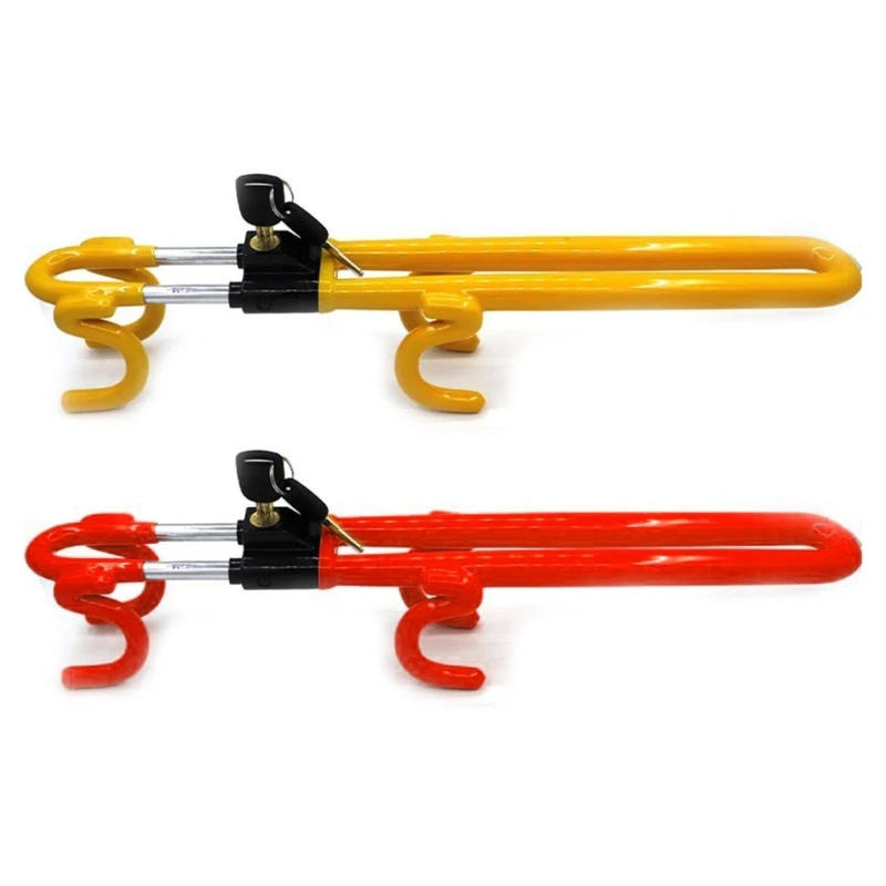 

G99F Retractable Clamp Steering Wheel Clamp Lock Vehicle Anti-Theft Lock for Car SUVCaravan Auto Secure Device