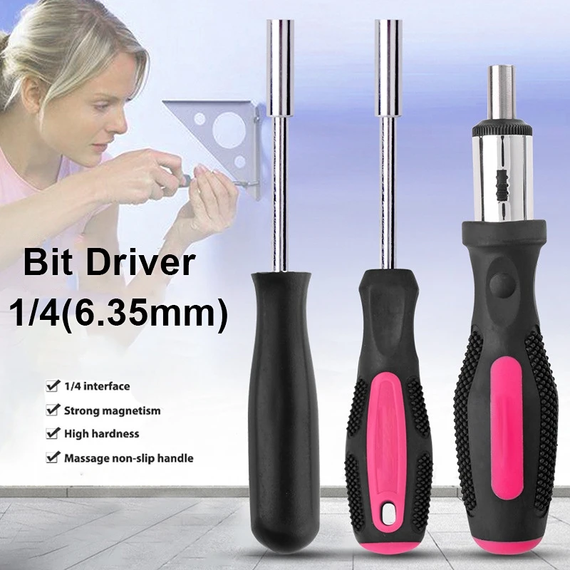 Screwdriver Bit Holder Handle 1/4(6.35mm) Multifunctional Bit