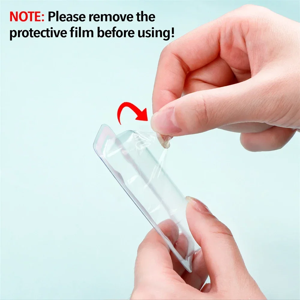 20 cupole rettangolari in plastica trasparente, autoadesive, per balsami per labbra, per fai da te, biglietti regalo, Natale, impermeabili, biadesivi, copertura per soldi, ornamenti decorativi