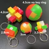 1pc building blocks toys classic Birthday gift  intelligence Educational toy interlocking keychain 4
