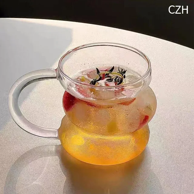 Wave Shape Borosilicate Layered Glass Cup Drinking Glass For Dessert Dinner Fruit Juice Hot Chocolate Milk 450Ml 13 Wave Shape Borosilicate Layered Glass Cup Drinking Glass For Dessert Dinner Fruit Juice Hot Chocolate Milk 450Ml