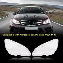 

Headlight Lens Shell Protective Sturdy Plastic Front Professional Headlamp Cover A2048203539 A2048203739 for Mercedes-Benz C-cla