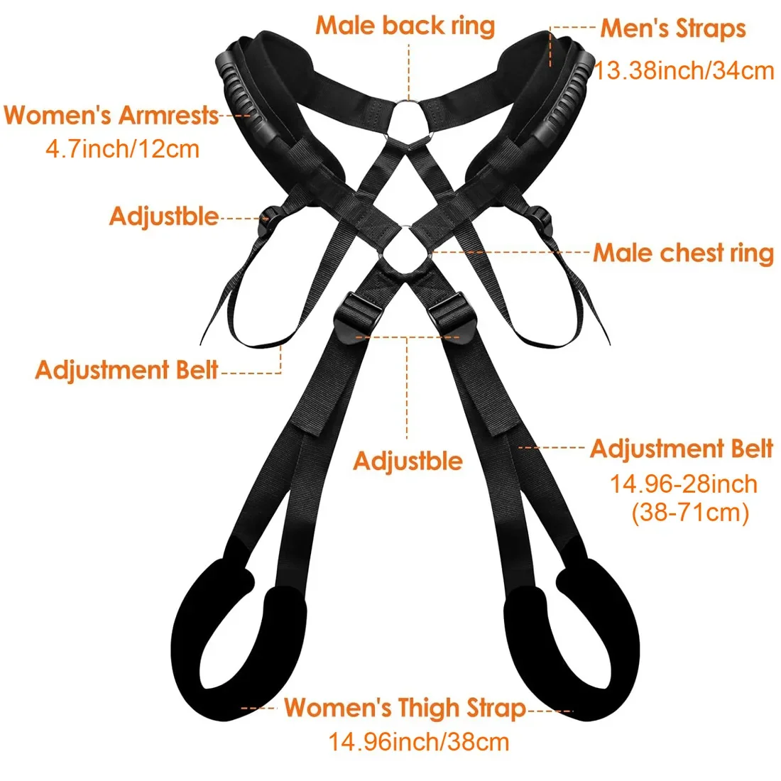 BDSM Bondage Love Slings for Couples Sex Swing Set with Adjustable Strap Adult Sex Toy Soft Plush Padding Mat Restraints Toy