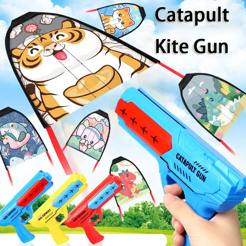 ChildrenCatapultKiteOutdoorSport20MFlyingGlidingKitesLaunch