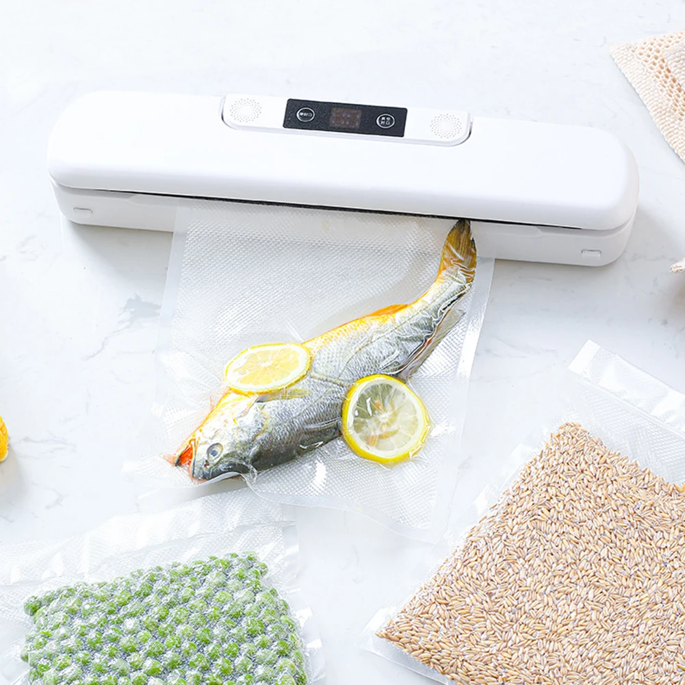 Automatic Food Vacuum Sealer with 10pcs Sealer Bags Vacuum Packaging Machine Compact Design Powerful Suction for Home Kitchen 3