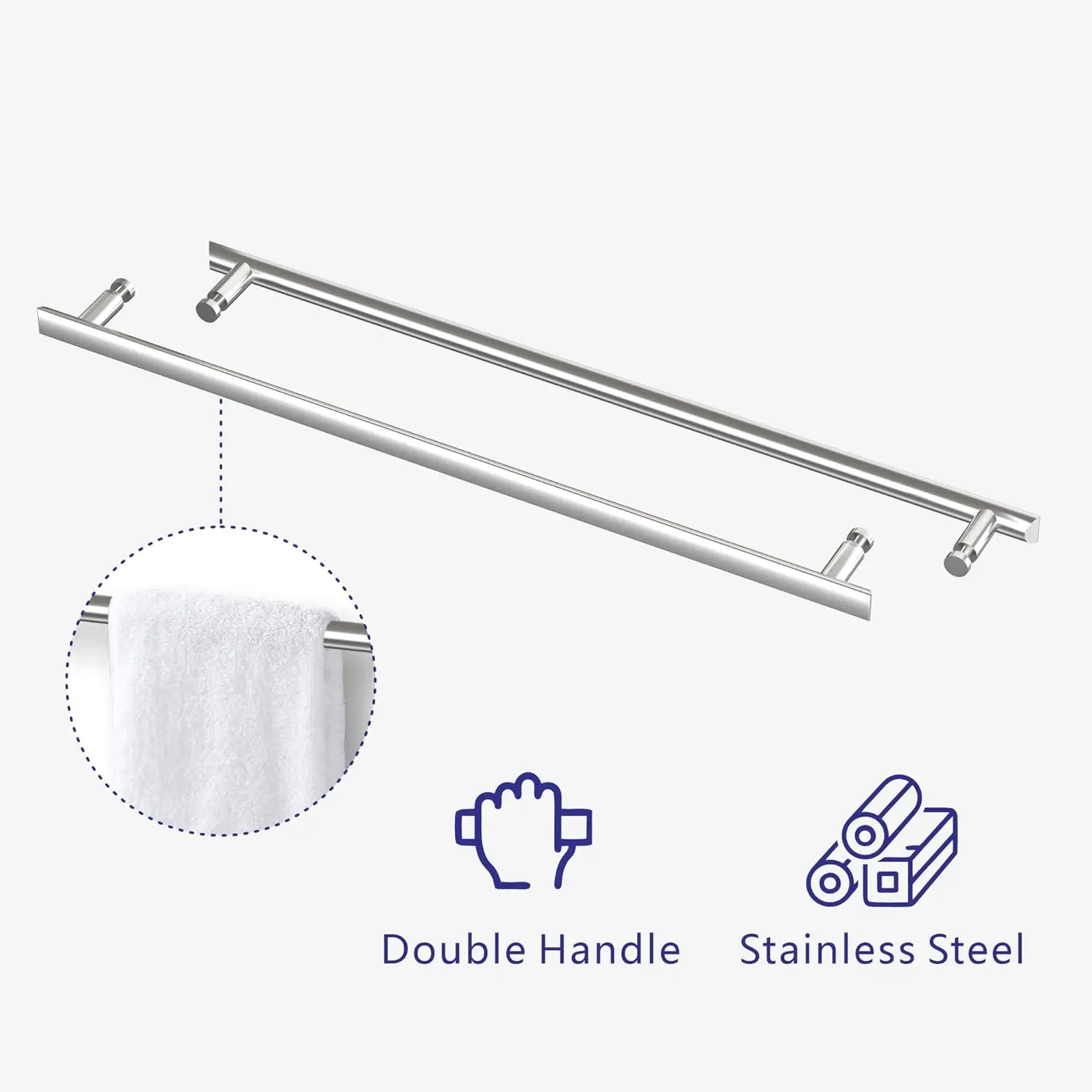 Shower Doors 56-60" W X 72" H Semi Frame Double Sliding Bathroom Glass Shower Door,  SGCC Tempered Glass, Chrome Finish 5