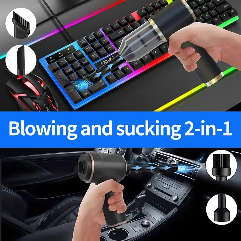 95000Pa Car Vacuum Cleaner Strong Suction Mini Duster Portable Wireless for Cars Home